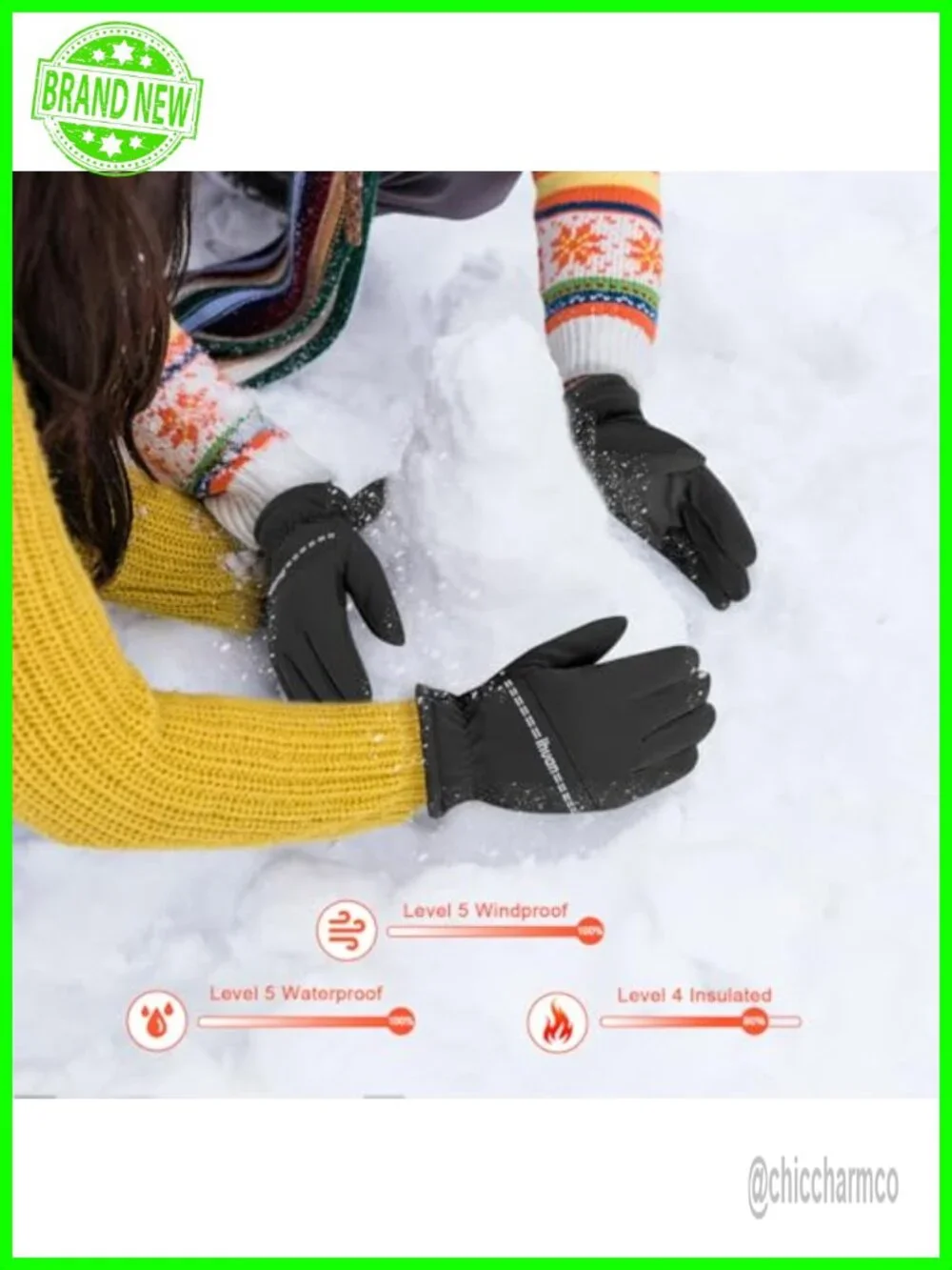 Waterproof Winter Thermal Touchscreen Gloves Snow Unisex Cold Weather Touch